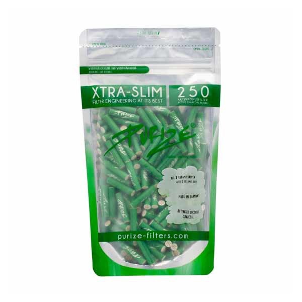 Purize Xtra Slim Aktivkohlefilter Grün (250 Stück)