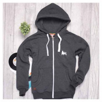 Zip Hoodie - Lion of Judah grau